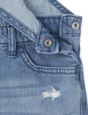 Girls Denim Shortalls