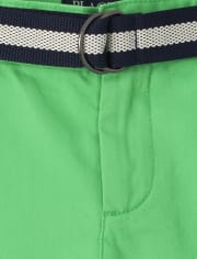 Boys Belted Chino Shorts