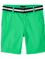 Boys Belted Chino Shorts