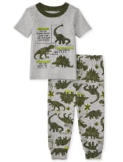 Baby And Toddler Boys Dino Snug Fit Cotton Pajamas