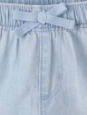 Toddler Girls Denim Pull On Shorts 2-Pack