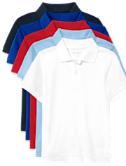 Kids Uniform Pique Polo 5-Pack