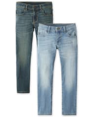 Boys Stretch Straight Jeans 2-Pack