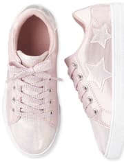 Zapatillas bajas con estrellas y purpurina para niñas
