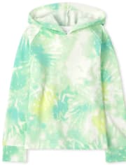 Girls Tie Dye Fleece Hoodie