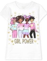 Camiseta con estampado Girl Power para niñas
