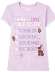 T-shirt graphique de Pâques pour filles