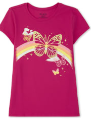 Girls Butterfly Graphic Tee