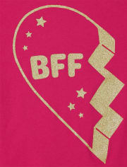 Camiseta estampada BFF para niñas