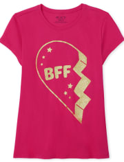 Camiseta estampada BFF para niñas