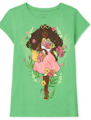 Camiseta con gráfico de princesa para niñas