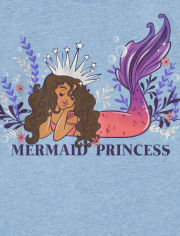 Camiseta con gráfico de sirena para niñas