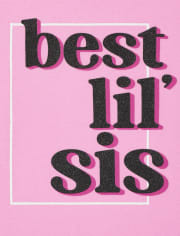 Girls Best Lil' Sis Graphic Tee