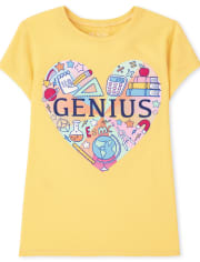 Girls Genius Heart Graphic Tee