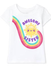 Baby And Toddler Girls Sister Graphic Tee