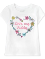 Baby And Toddler Girls Daddy Graphic Tee