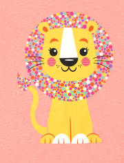 Baby And Toddler Girls Lion Graphic Tee