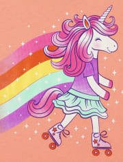Paquete de 3 camisetas con estampado de unicornio para niñas pequeñas