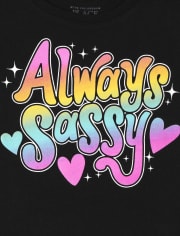 Baby And Toddler Girls Sassy Graphic Tee