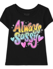 Baby And Toddler Girls Sassy Graphic Tee