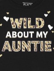 Baby And Toddler Girls Auntie Graphic Tee