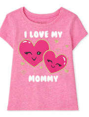 Camiseta con gráfico de mamá para bebés y niñas pequeñas
