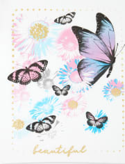 Camiseta con estampado de mariposas para niñas