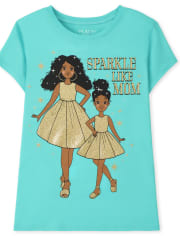 Girls Sparkle Graphic Tee
