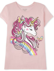 T-shirt graphique licorne pour fille