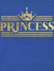 Camiseta con estampado de princesa para niñas