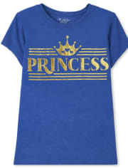 Camiseta con estampado de princesa para niñas