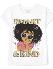 Camiseta gráfica elegante para niñas