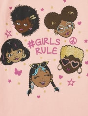 Niñas Camiseta con estampado de reglas para niñas