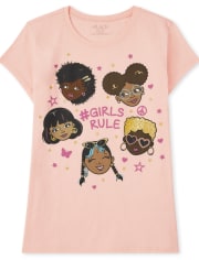 Niñas Camiseta con estampado de reglas para niñas