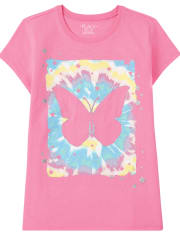 Camiseta con estampado de mariposas para niñas