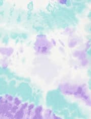 Girls Tie Dye Fleece Zip Up Hoodie