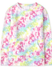 Girls Print Fleece Sweatshirt