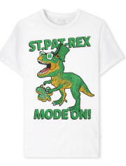 Boys St. Patrick's Day Dino Graphic Tee