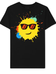 Boys Happy Face Graphic Tee