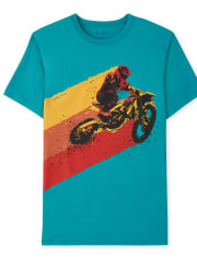 Camiseta con estampado de motocross para niños