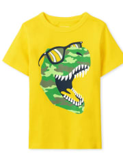 Camiseta con estampado de dinosaurio para bebés y niños pequeños