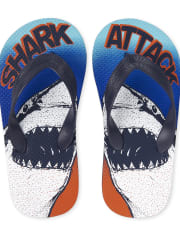 Boys Shark Flip Flops