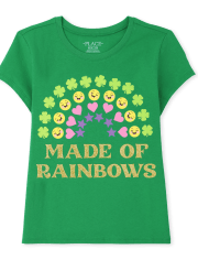 Girls St. Patrick's Day Rainbows Graphic Tee