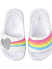 Toddler Girls Glitter Rainbow Slides