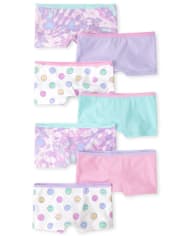 Pack de 7 pantalones cortos para niña con efecto tie-dye
