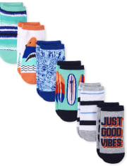 Boys Shark Ankle Socks 6-Pack