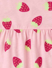 Toddler Girls Strawberry Ruffle Top 3-Pack
