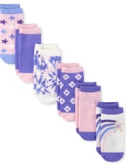 Toddler Girls Star Ankle Socks 6-Pack