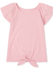 Haut noué sur le devant pour fille