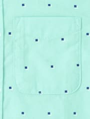 Baby And Toddler Boys Print Poplin Button Up Shirt